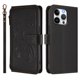 thumbnail image 2 of Funda Cartera Mariposa para [iPhone 13 Pro] con Soporte y Cremallera Negro, 2 of 6