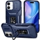 thumbnail image 1 of Funda Armada para iPhone 17 con Tapa Deslizante y Soporte Magnético Giratorio Azul, 1 of 5