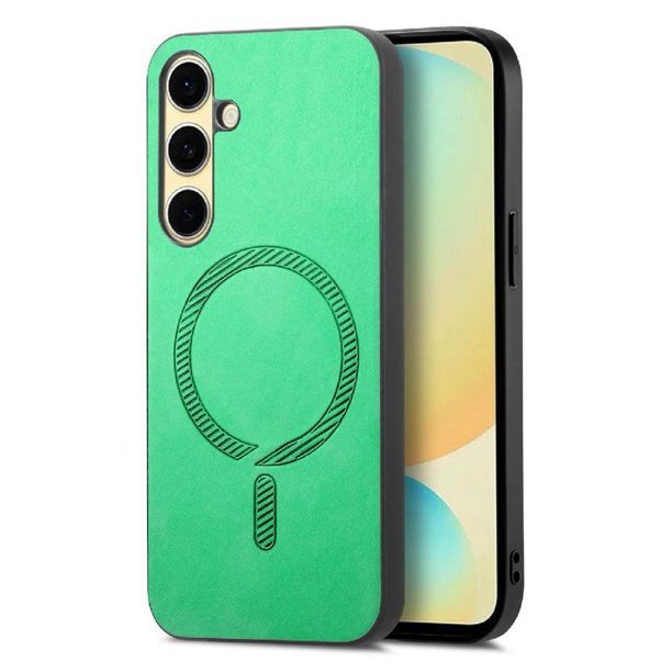 Magnetic Slim Case for Samsung Galaxy A56 with Camera Guard & Anti-Scratch Back Green