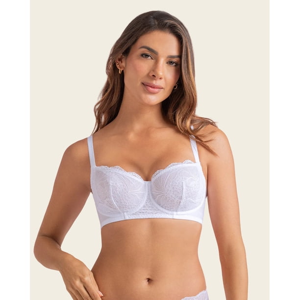 Sostén con copas en encaje y espalda en tul 71363