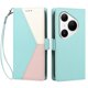 thumbnail image 3 of Funda Cartera Tricolor para Huawei Pura 80 Pro con Ranuras, Verde, 3 of 6