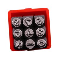 Magideal - Número De Herramienta De Estampado De Metal Número De Letra Punch Punch Pressing Steel Alphabet Stamp Juego Para Diy -Mucke Enmascaramiento De Enmasca