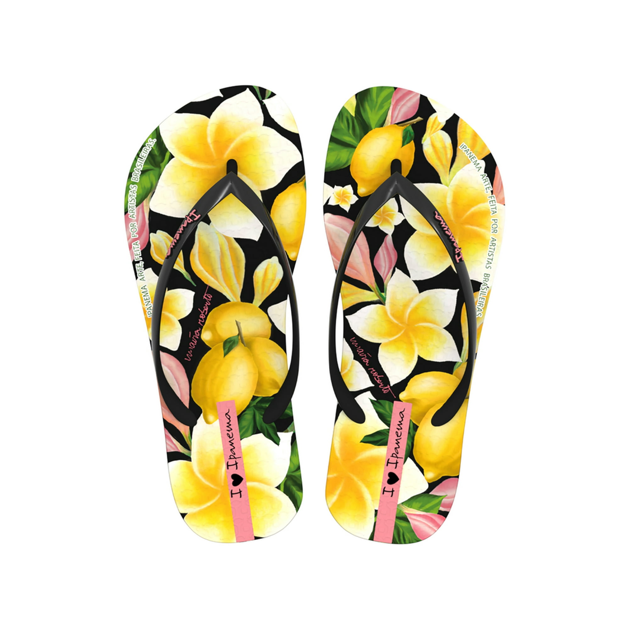 Sandalia Mujer Negro/amarillo Arte Ad Ipanema