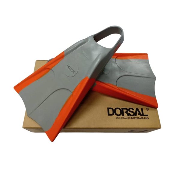 Aletas de Natación DORSAL X‑Grande Gris/Naranja US 12‑13