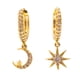 thumbnail image 1 of Aros Luna, Estrella Y Sol, Plata 925, Chapado En Oro 18K, 1 of 3