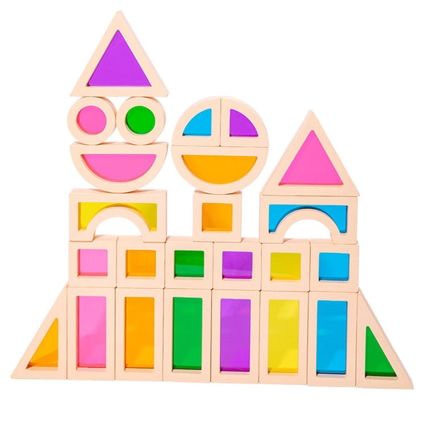 25 Piezas De Apilamiento De Bloques De Construcción Juguetes Educativos Para Regalos De Cumpleaños Preescolares