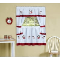 Juego De Cortinas Achim Home Furnishings Red Gala 58X36 Poliéster