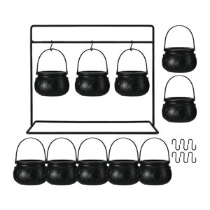 Magideal - Cuencos Para Dulces De Halloween, Cubo Para Dulces Con Soporte, Accesorios Para Escenario, Mini Dulces Para Decoración De Mesa Para Trucos O Golosinas 9 Tazones