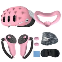 Set De Accesorios Aaronmei Silicona 9 En 1 Meta Quest 3 Rosa