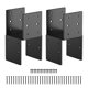 thumbnail image 1 of Soporte de Montaje FSHXSDZ para Poste 4x4 con Tirante de Capucha Negro - Pack de 2, 1 of 7