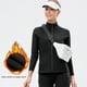thumbnail image 4 of Chaqueta de yoga y fitness de nailon de felpa para otoño e invierno, con cremallera completa, elástica, para correr, de manga larga, color negro, 4 of 6