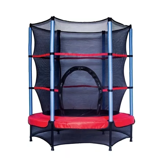 Genérico - Cama Elástica 1.4 M Niños Malla Protectora Cobertor Negro