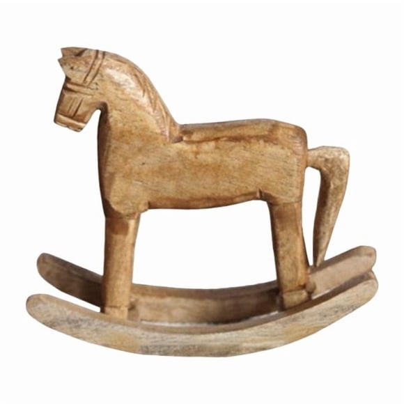 Figura De Caballo Mecedor, Bonita Estatua De Caballo De Madera Para Fiestas, Dormitorio, Estantería.