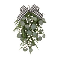 Bothyi - Corona Navideña Artificial Creativa Para Ventana De Oficina De Estilo Rústico