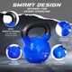 thumbnail image 3 of Kettlebell Yes4All con revestimiento de vinilo, 20 kg, azul oscuro, 3 of 7