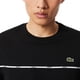 thumbnail image 2 of Camiseta Lacoste para hombre de algodón jersey con ribete, negra, talla mediana, 2 of 4