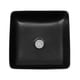 thumbnail image 2 of Lavamanos sobreponer cuadrado negro 37x37x13 cm, 2 of 4