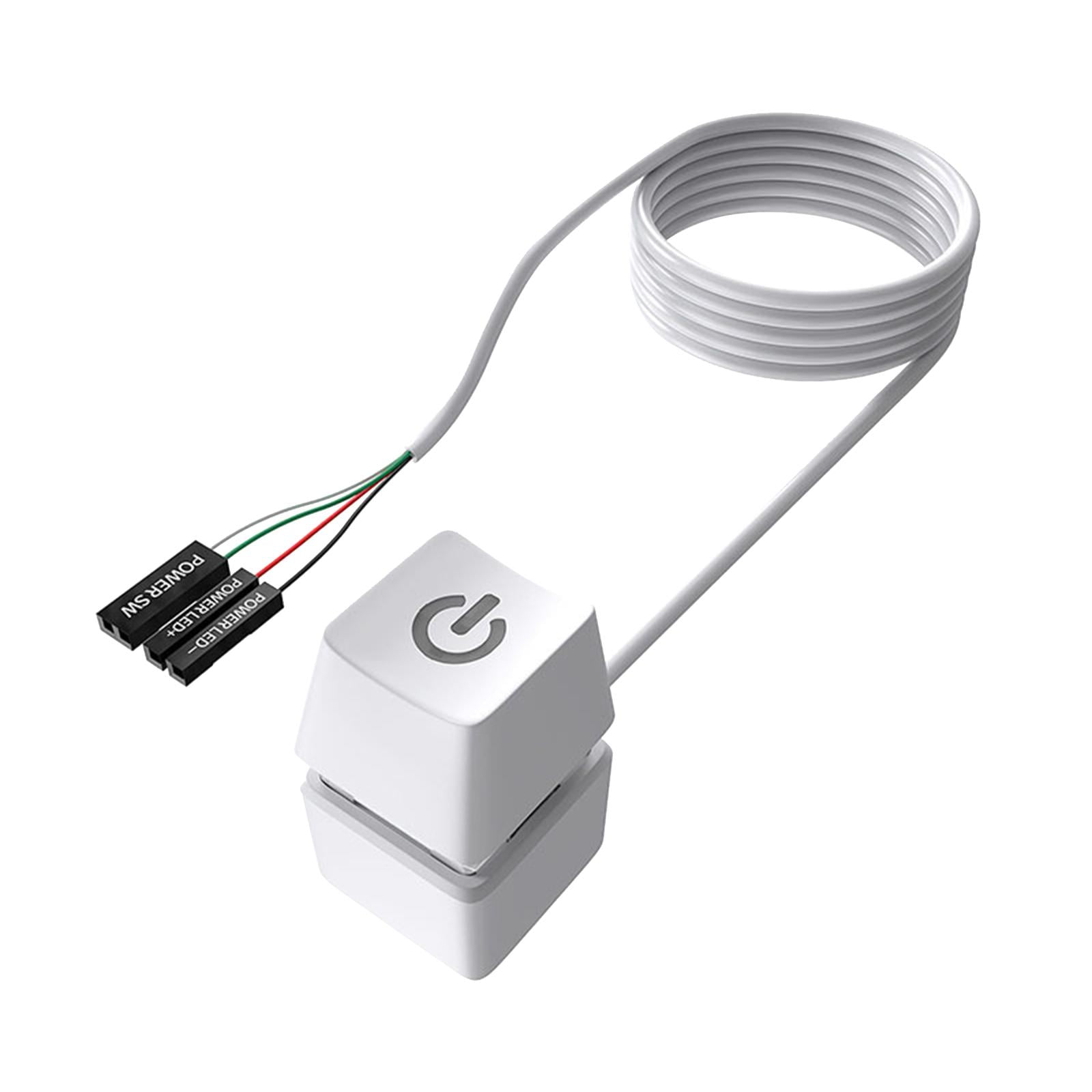 Magideal - Interruptor De Encendido Para Computadora De Escritorio, Control Remoto Externo, Pequeño Botón De Encendido De 165cm, Interruptor Móvil De Escritorio