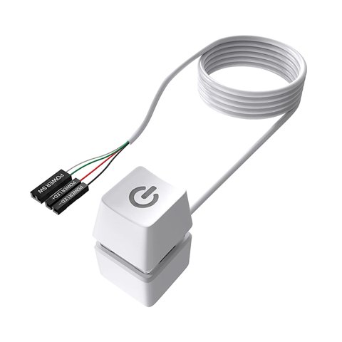 Magideal - Interruptor De Encendido Para Computadora De Escritorio, Control Remoto Externo, Pequeño Botón De Encendido De 165Cm, Interruptor Móvil De Escritorio