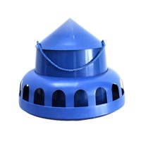 Ioensy - Comedero Para Pollos Con Tapa Extraíble Y Cubo De Alimentación Automático Para Loros, Patos Y Periquitos, 17 Agujeros