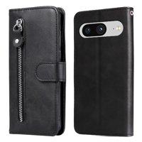 Gangxun - Funda Con Cremallera Para Google Pixel 8 , Carcasa Cartera De Cuero Pu Con Soporte Y Tarjetero