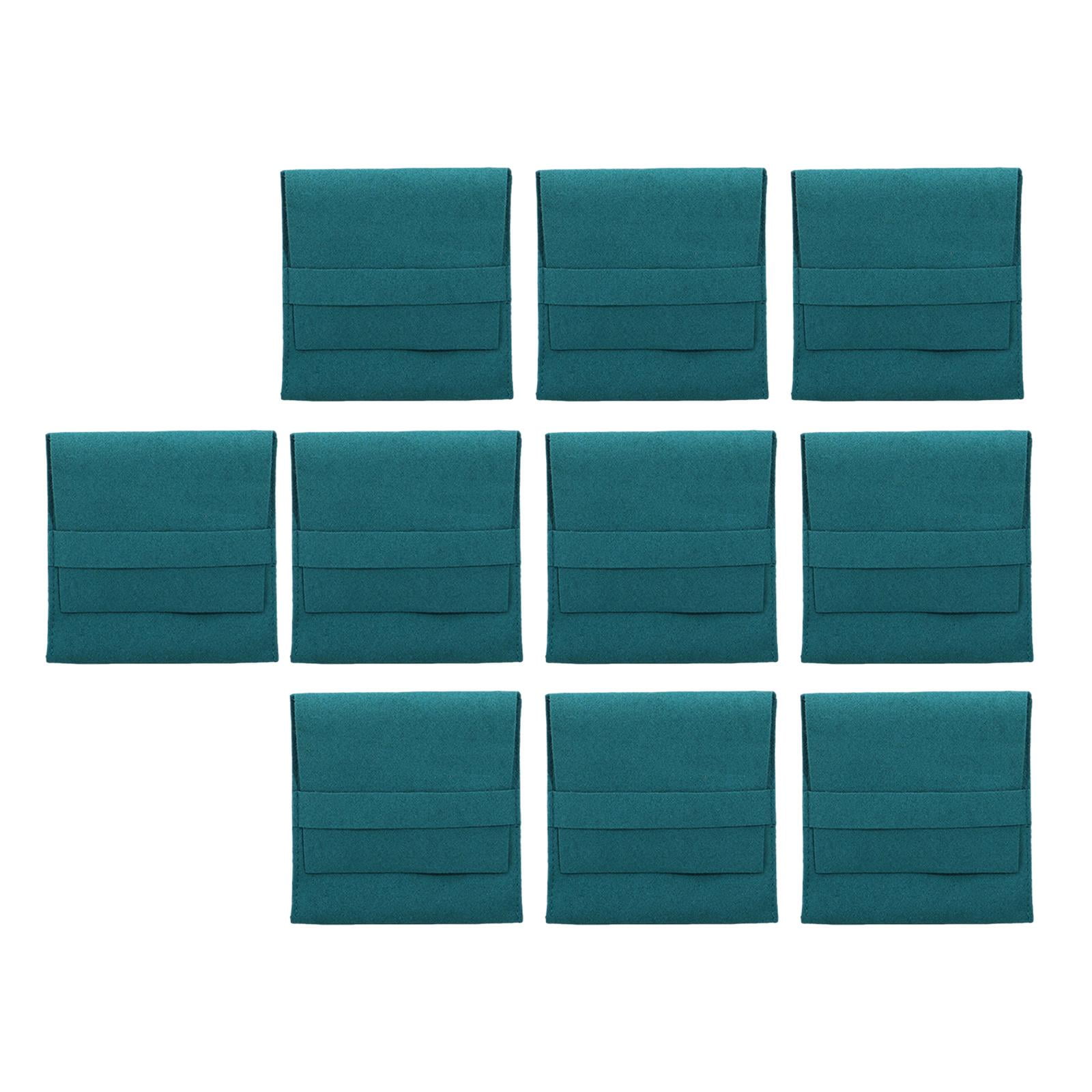 Magideal - 10 X Bolsas De Joyería, Bolsas Pequeñas De Embalaje De Joyería, Bolsas De Joyería, Bolsas De Regalo, Bolsas De Joyería Cuadradas Para Pulseras, Artícu Verde