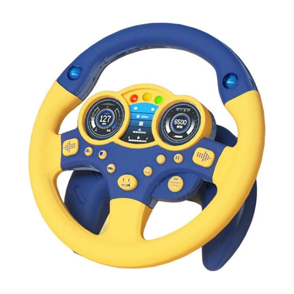 Magideal - Volante De Juguete Con Controlador Inalámbrico, Efectos Visuales Y Sonoros, Plateado Azul