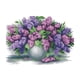 thumbnail image 2 of Kit de punto de cruz estampado florero lavanda bricolaje costura 14CT 45x34cm, 2 of 5