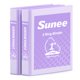 thumbnail image 1 of Carpeta SUNEE de anilla D de 1 pulgada, paquete de 2, color púrpura, libre de PVC, 1 of 7