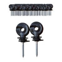 Magideal - 100 Piezas De Aisladores Atornillados Para Cercas Eléctricas, Fundas Aislantes, Impermeables, Versátiles, De Fácil Instalación, Aisladores Para Cercas Negro