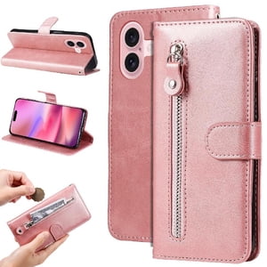 Gangxun - Funda Con Cremallera Para Iphone 16 Plus, Carcasa Cartera De Cuero Pu Con Soporte Y Tarjetero