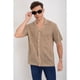 thumbnail image 2 of Camisa Hombre Manga Corta Hilo Tejida Algodon Calidad Premium 7224, 2 of 3