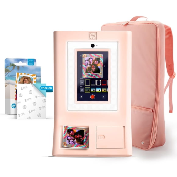 Máquina Photo Booth HP Sprocket Instant Color Impresora rosa