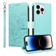thumbnail image 1 of Funda Cartera para iPhone 14 Pro Max Perro Cachorro Grabado con Tarjetas Soporte Correa Verde, 1 of 6