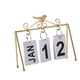 thumbnail image 4 of Calendario De Escritorio, Calendario De Escritorio Perpetuo Con Tapa Para Farmhouse Office Gold, 4 of 4