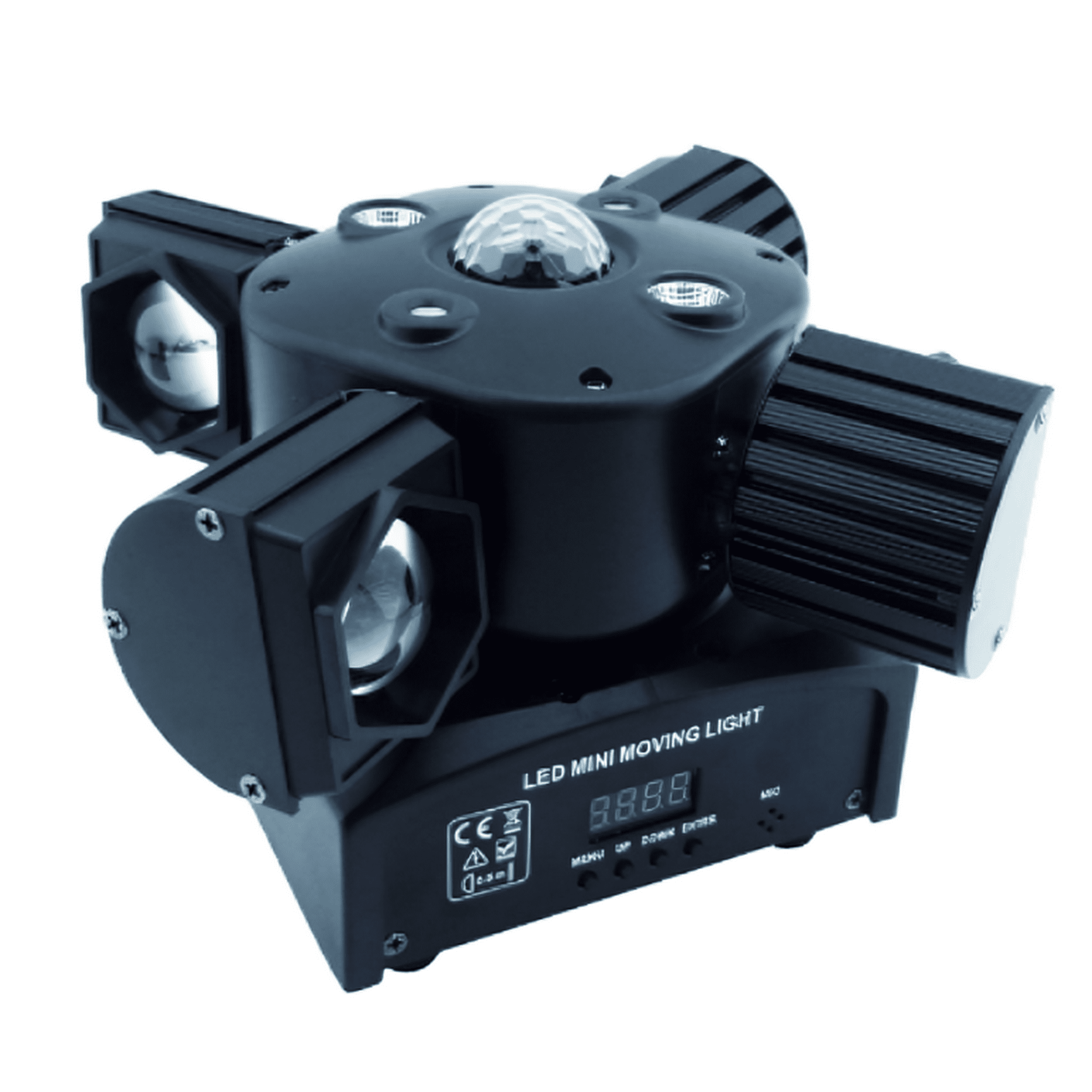 Genérico - Moving Head 4 Cabezas Rgb + Láser Lcd