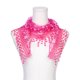 thumbnail image 2 of INSPIRE CHIC Velo de Mantilla de Encaje con Brillantes de Diamantes Elegante Pañuelo Triangular para Iglesia y Boda 130cm x 40cm Rosa Fucsia, 2 of 5