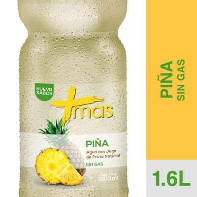 Agua Saborizada Piña Sin Gas Botella 1,6 L Mas