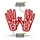 thumbnail image 3 of Guantes de Fútbol Americano NXT NXTRND XX-Grande Rojo Esqueleto, 3 of 6