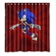thumbnail image 1 of Cortina de ducha Sonic the Hedgehog, juego de cortina de baño con ganchos, tamaño 66 x 72 pulgadas, 1 of 3