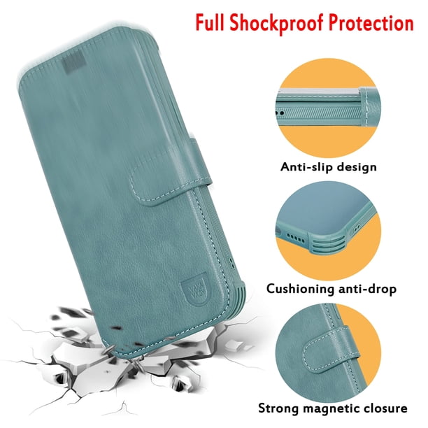 Phone Case For Galaxy S23+ Plus 5G Wallet Case For Women And Men,Galaxy S23+ Plus Flip Leather Cell Phone Case Supports Wireless Charging With Card Holder And Wristlet