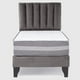 thumbnail image 2 of Cama Europea Valencia P + Respaldo Cadiz 1.5 PL Felpa Gris Oscuro, 2 of 5