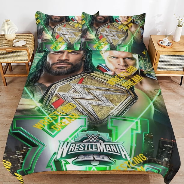 WWE Smooth Fabric Durable Zipper Comfortable Texture Machine Washable Duvet Cover Sets for Bed