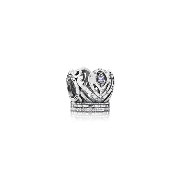 Charm Pandora Annas Crown Con Circonitas Cúbicas Moradas