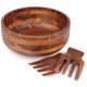 thumbnail image 1 of Juego de ensaladeras AIDEA de madera de acacia con 2 manecillas de madera de 3,5 L, 1 of 7