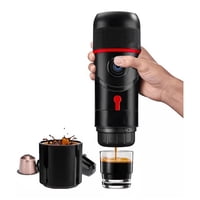 Genérico - Cafetera Portatil 3 En 1 Capsulas Cafe Molido 12V Usb Auto 60Ml