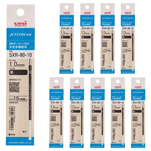 Recambio para bolígrafo Mitsubishi Pencil Jet Stream, 1 mm, 10 unidades