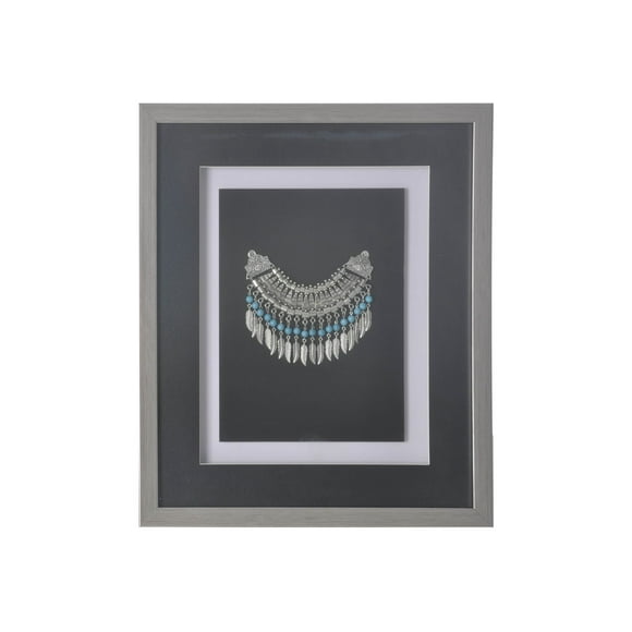 Cuadro Joya Plata Turquesa Plata 38x45 cm