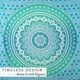 thumbnail image 3 of Tapiz Mandala RAJRANG en Algodón Verde Mar para Decoración de Dormitorio y Sala Estilo Boho Bohemio 84x54 Pulgadas, 3 of 6