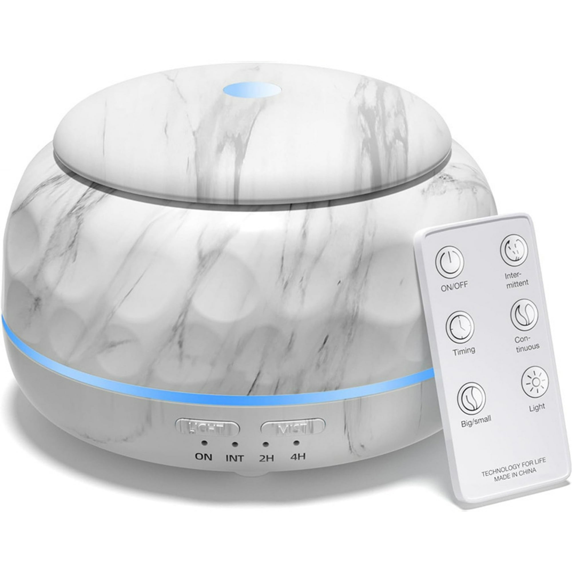 Veat00l - Difusor De Aceite Esencial, Humidificador De Aromaterapia De 300ml, Pequeño Difusor Doméstico Con Control Remoto Y 7 Luces Ambientales Led De Color
